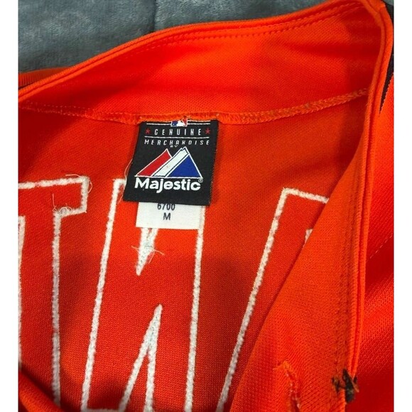 Miami Marlins Jersey Mens Medium Orange MLB Baseball Giancarlo Stanton Majestic - Picture 7 of 15